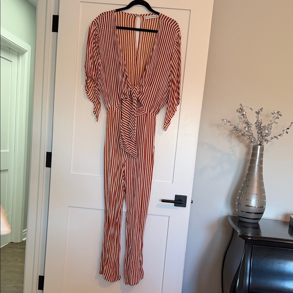 Faithfull the Brand Orange and White Striped Garment